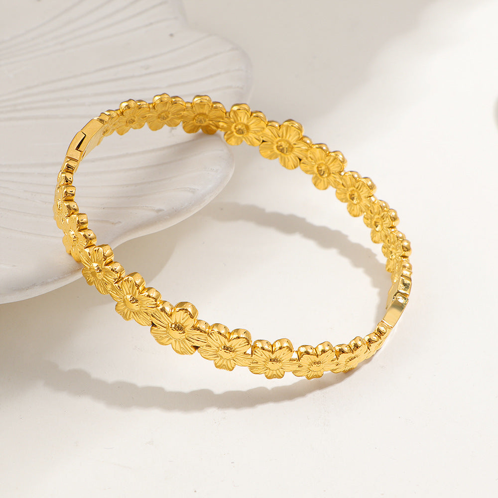 Buckle Glossy Titanium Steel No Fading Bracelet