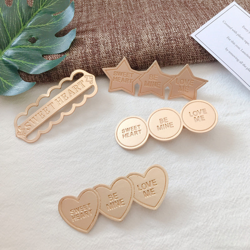 Letter clip hair accessories