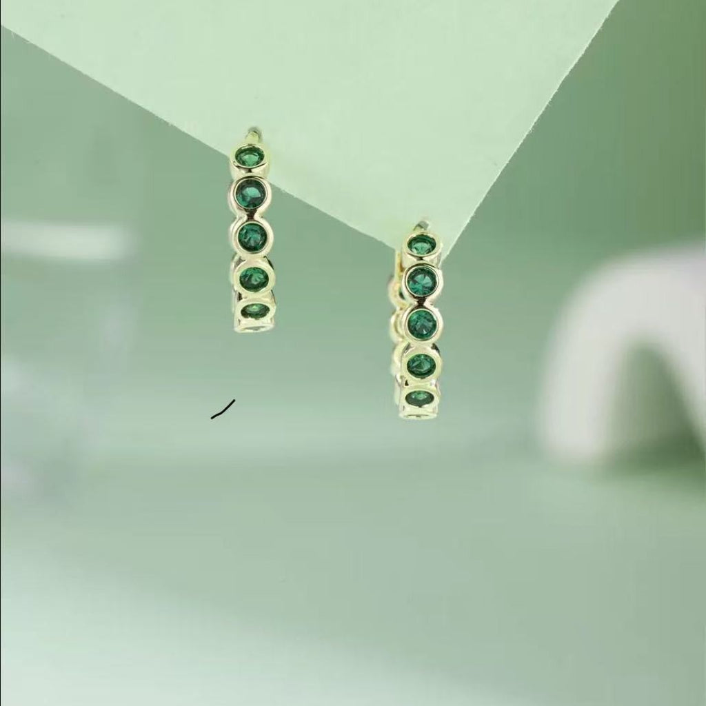 Simple Colorful Fashion S925 Sterling Silver Earrings