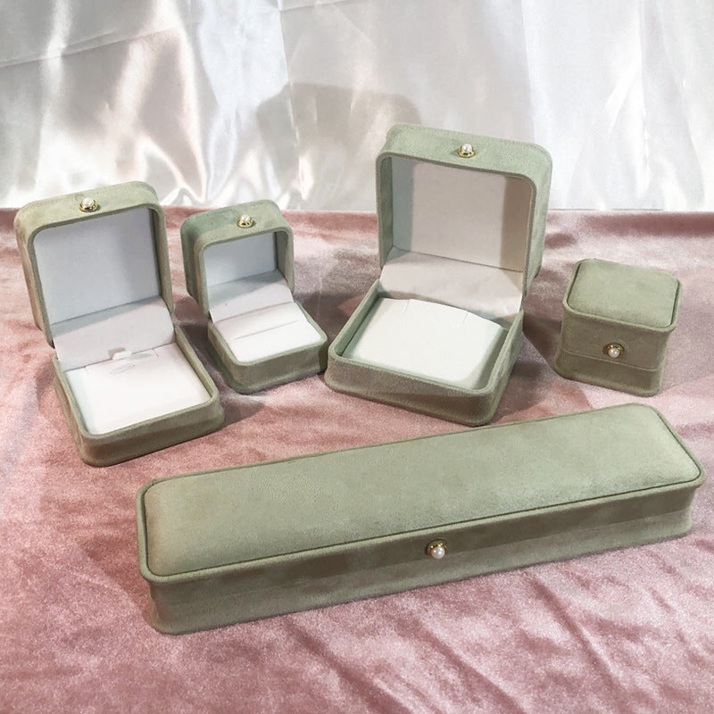 Fashion Flannel Waist-tight Jewelry Box Pearl Buckle