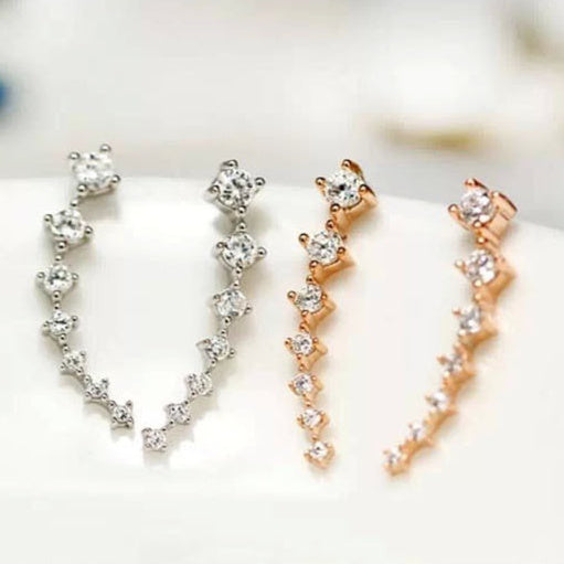 925 Sterling Silver Ear-sticking Ear Hook Studs