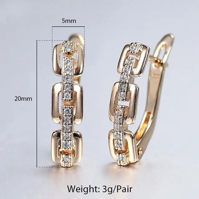 New Vintage Cut Flower Square Earrings