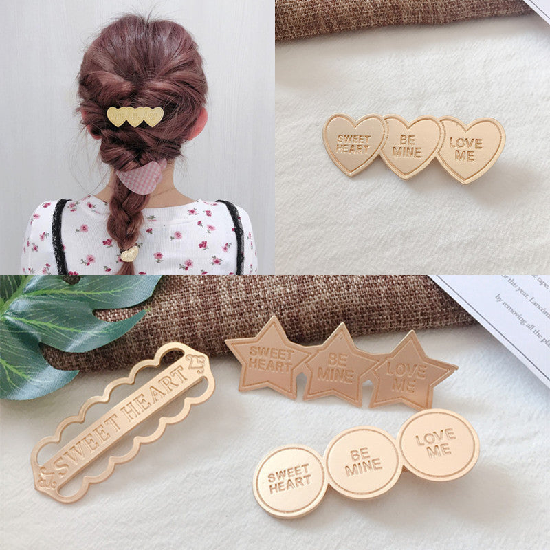 Letter clip hair accessories