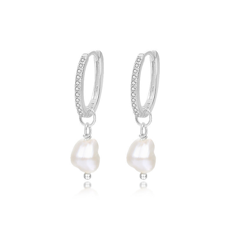 S925 Sterling Silver Light Luxury Ball Bead Earrings Series Women's Retro