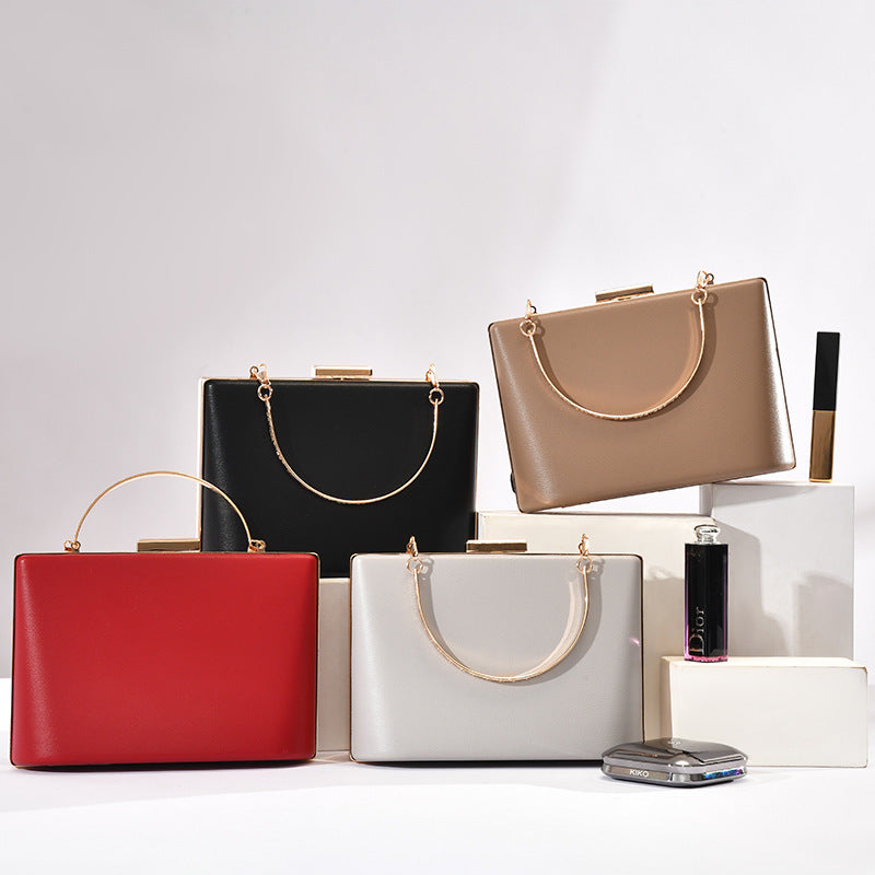 Solid Color European And American Style Simple Double Ring Bag