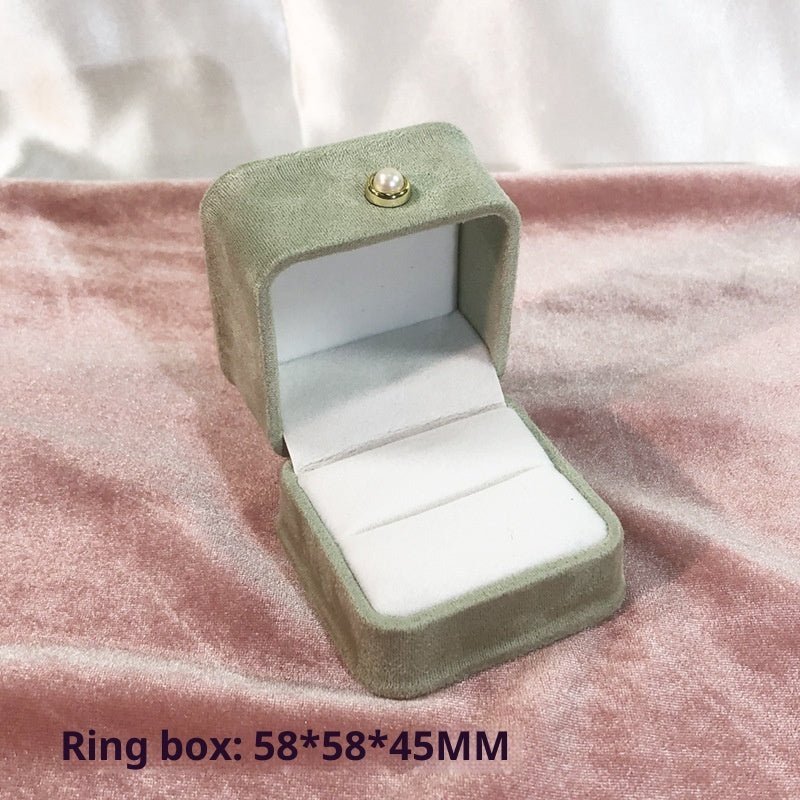 Fashion Flannel Waist-tight Jewelry Box Pearl Buckle