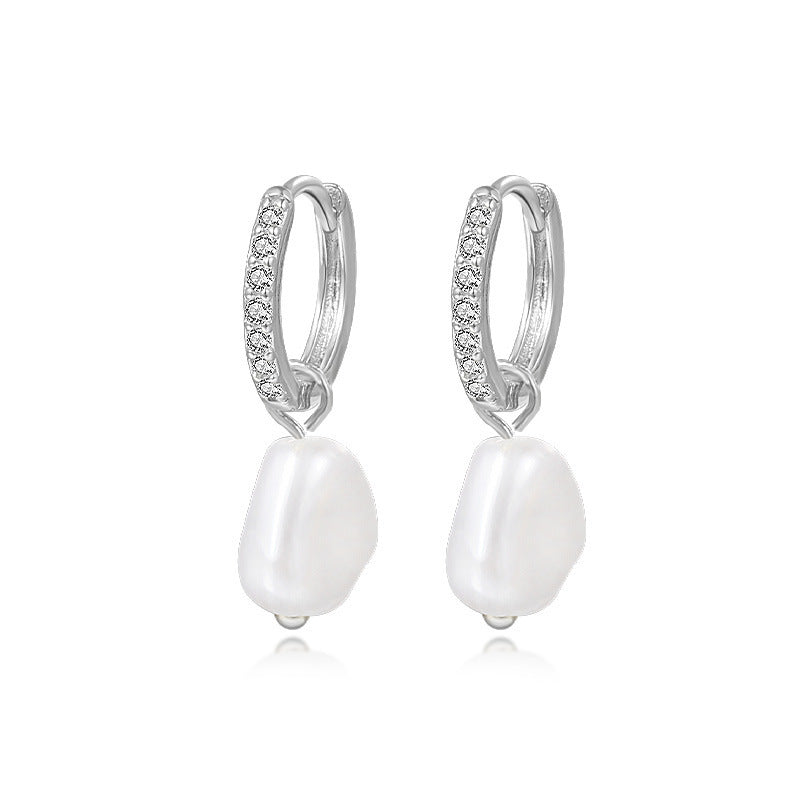 S925 Sterling Silver Light Luxury Ball Bead Earrings Series Women's Retro