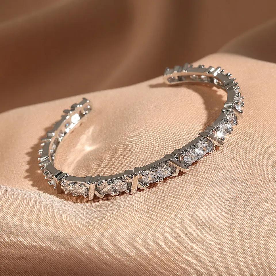 Fashion Inlaid Zircon Bracelet For Men And Women