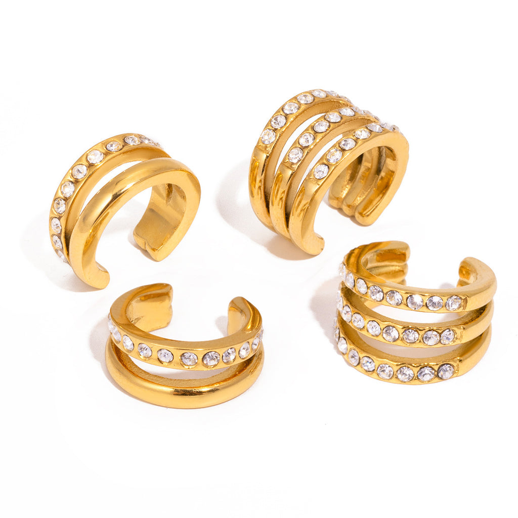 Women's Metal Non-piercing Earrings Stainless Steel Ear Cliip