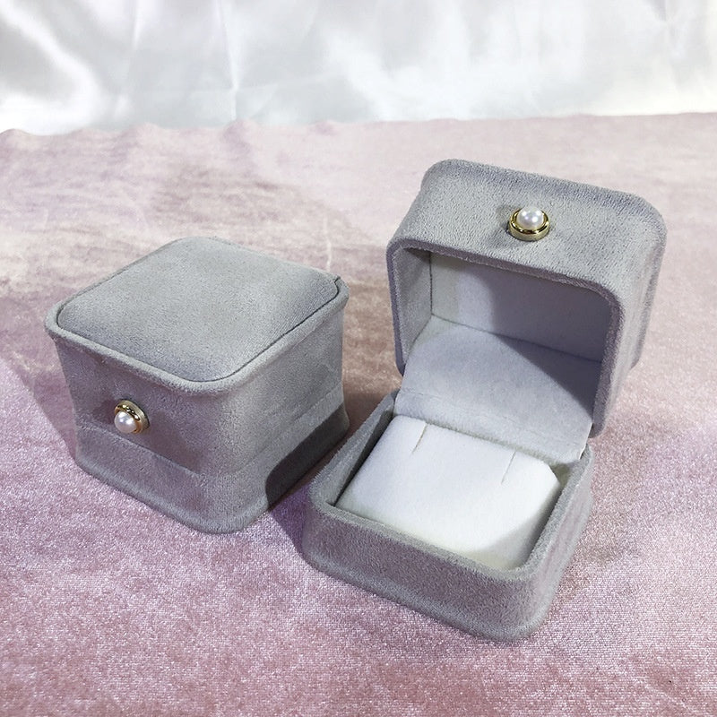 Fashion Flannel Waist-tight Jewelry Box Pearl Buckle