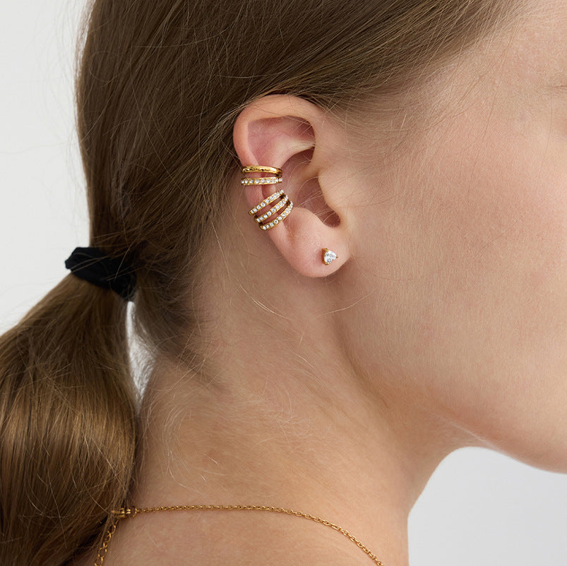 Women's Metal Non-piercing Earrings Stainless Steel Ear Cliip