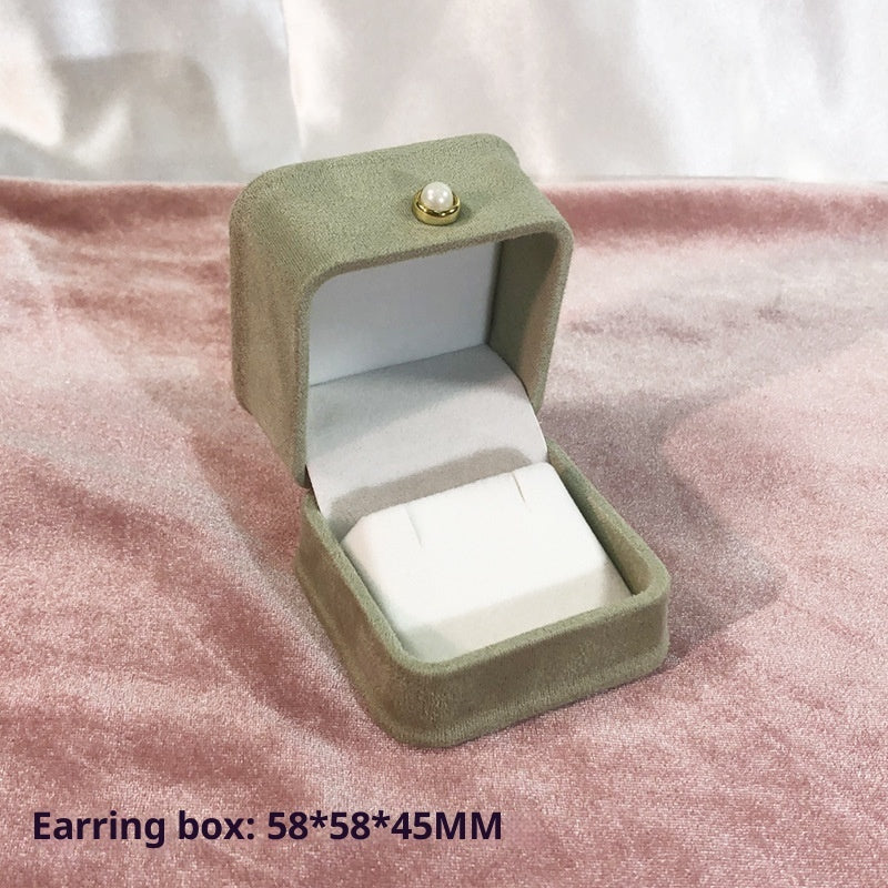 Fashion Flannel Waist-tight Jewelry Box Pearl Buckle