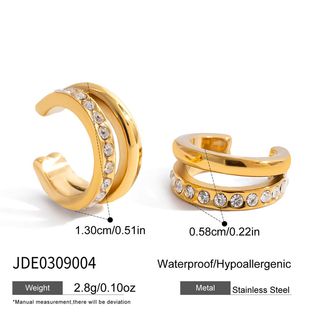 Women's Metal Non-piercing Earrings Stainless Steel Ear Cliip