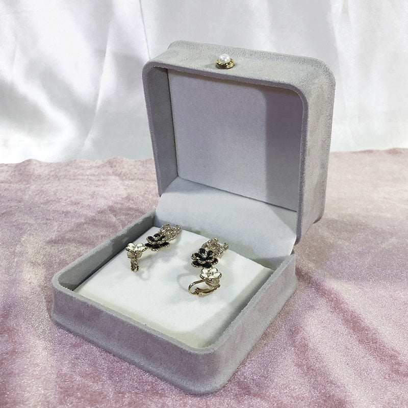 Fashion Flannel Waist-tight Jewelry Box Pearl Buckle